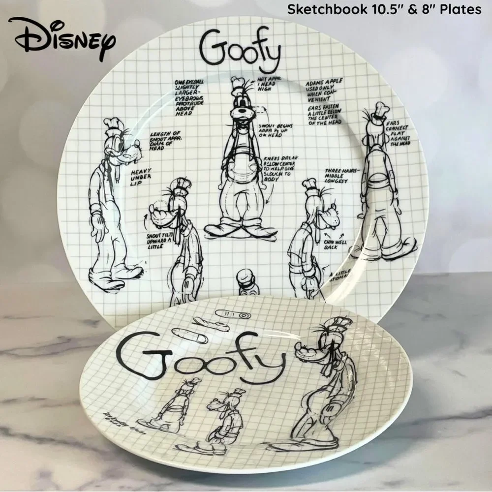 Disney Goofy Sketch Book Plates - 10.5